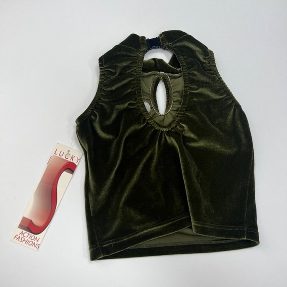 NWT Lucky S Velour Logo Keyhole Top - Picture 2 of 8